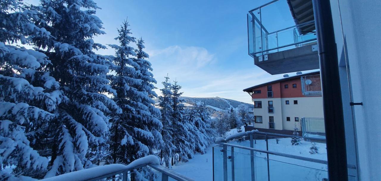 Apartman Nerudovka D 104, Finska Sauna, Garazove Stani Loučná pod Klínovcem Bagian luar foto